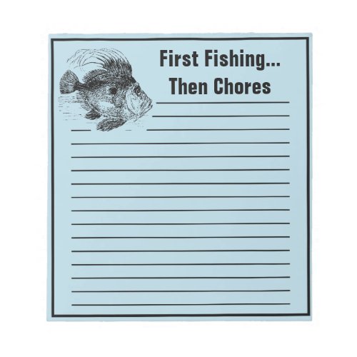 Funny Fishing Fish John Dory Chore To Do List Notepad