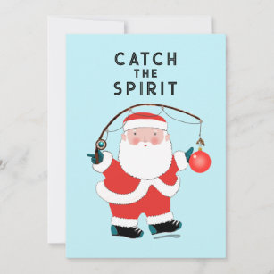 Christmas Fishing Santa Claus Fisher Xmas Funny Fi' Sticker