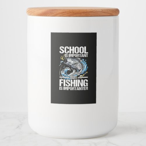 Funny Fishing For Boys Kids Youth Fish Saying Bass Food Label