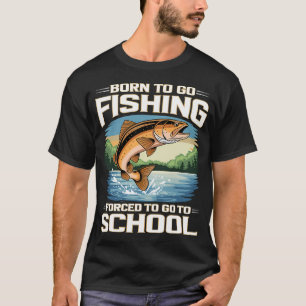 Funny Fishing For Boys Kids Youth Fish Saying Bass T-Shirt