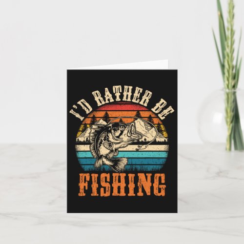 Funny Fishing For Men Women Boy Kids Funny Bass Da Card