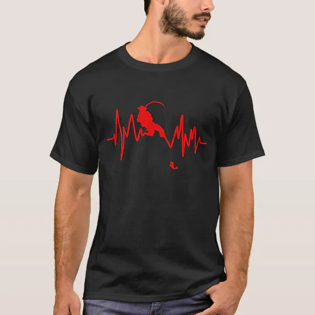  Fishing Heartbeat Shirt Cool Heartbeat With Fishing