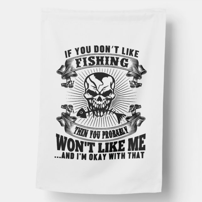 Funny Fishing House Flag (Front)
