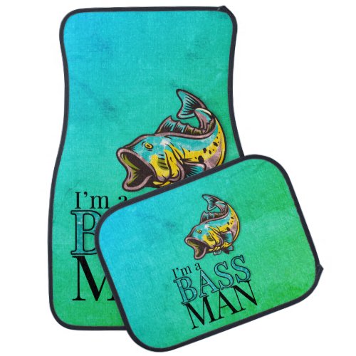 Funny Fishing Humor for the BASS MAN Car Floor Mat