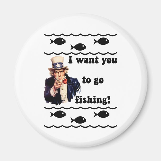 Funny fishing humor magnet (Front)