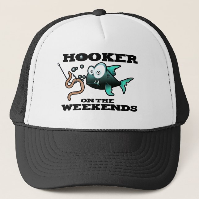 Funny Fishing Humor Trucker Hat (Front)