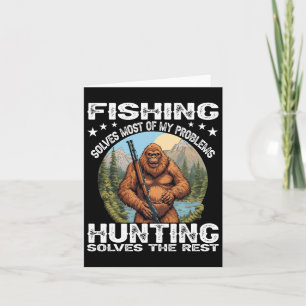 Funny Fishing Hunting Gift Halloween Humor Hunter  Card