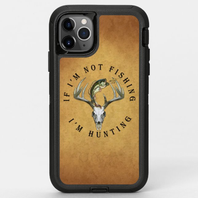 Funny Fishing Hunting OtterBox iPhone Case (Back)