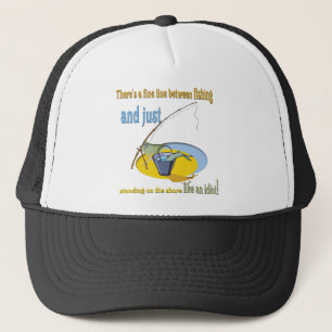 Funny Fishing Idiot Trucker Hat