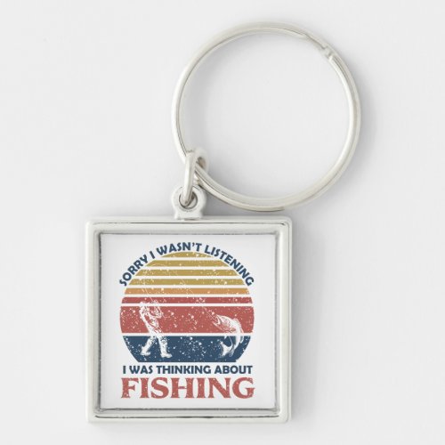 Funny fishing keychain