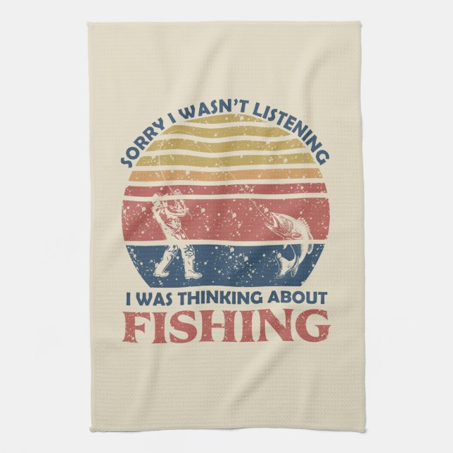 Funny fishing kitchen towel (Vertical)