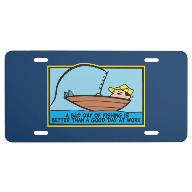 Funny Fishing License Plate (Front)