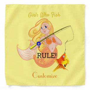 Funny Fishing Mermaid Girl Thunder_Cove Bandana