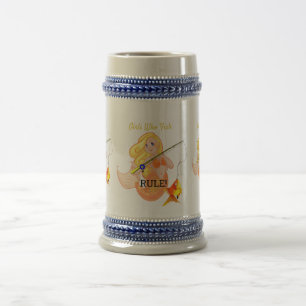 Funny Fishing Mermaid Girl Thunder_Cove Beer Stein