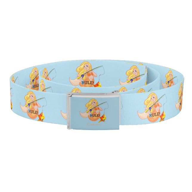 Funny Fishing Mermaid Girl Thunder_Cove Belt (Coil)