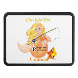 Funny Fishing Mermaid Girl Thunder_Cove Hitch Cover