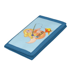 Funny Fishing Mermaid Girl Thunder_Cove Tri-fold Wallet