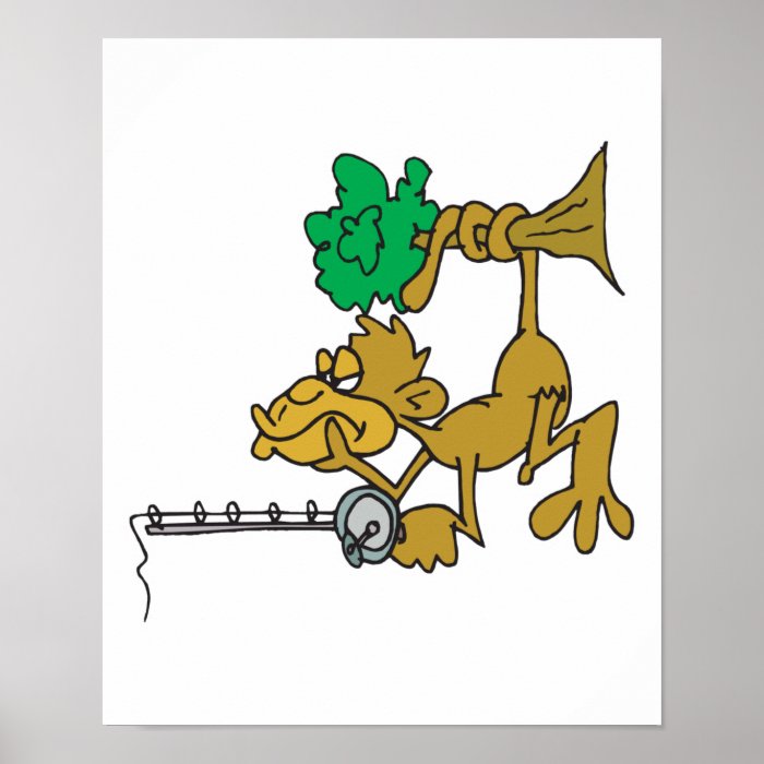 funny fishing monkey posters