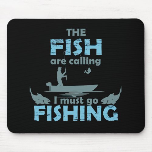 Funny fishing mouse pad