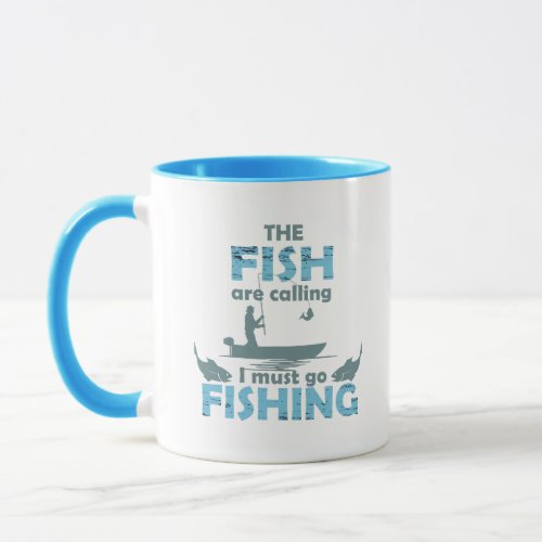 Funny fishing mug