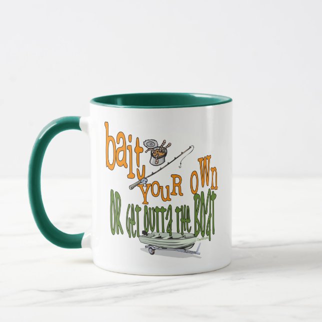 Funny Fishing Mug  Fishing Humor Fishing Bait (Left)