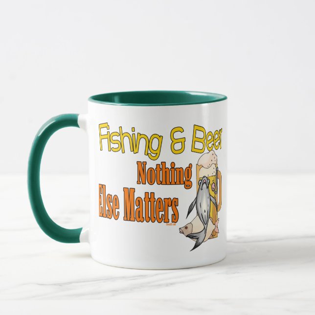 Funny Fishing Mug  Fishing Humor Fishing Beer (Left)