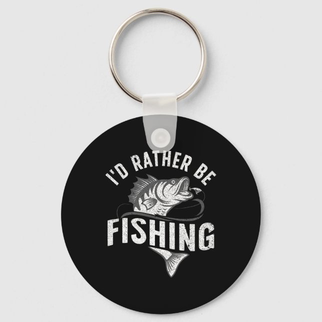 Funny Fishing Novelty Design For Men Women Kids Fi Keychain (Front)