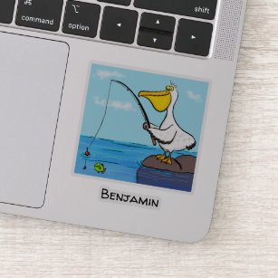 Funny Fishing Laptop Stickers & Skins