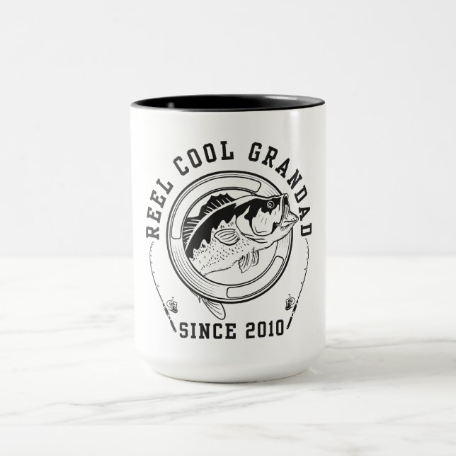 Funny Fishing Quote Reel Cool Grandad Since 2010 Mug (Center)