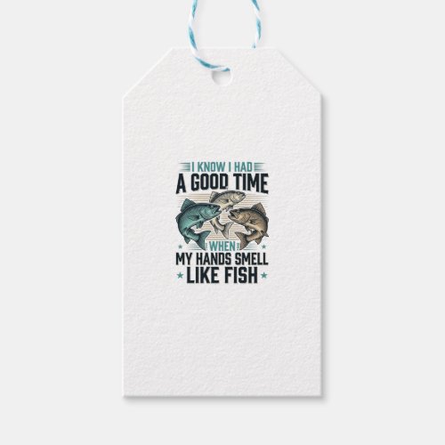 Funny Fishing Quote Vintage Engraving Vector Desig Gift Tags