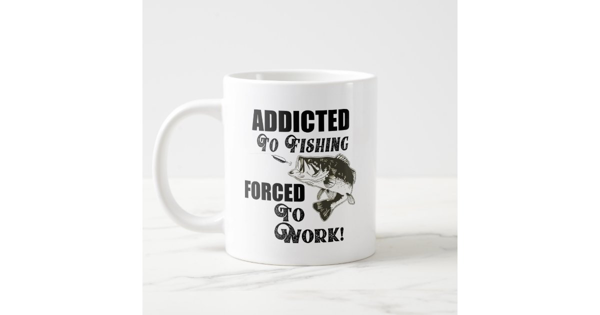 Fishing Humor Addicted To Bass Funny Angling Tee, Zazzle