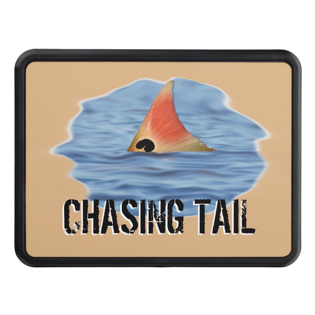 Funny Fishing Redfish Chasing Tail Hitch Cover Zazzle