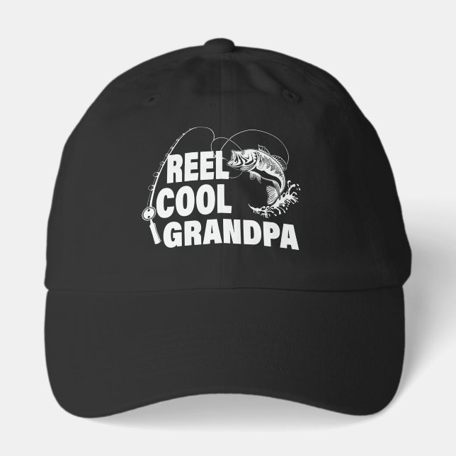 Funny fishing reel cool Grandpa Hat (Front)