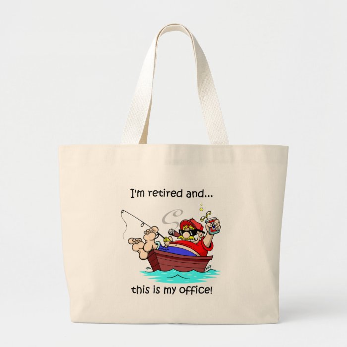 Funny fishing retirement canvas bags