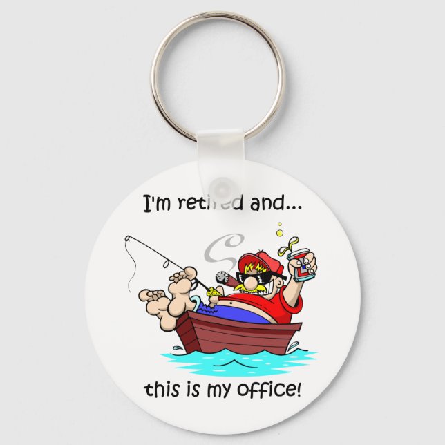 Funny fishing retirement keychain (Front)