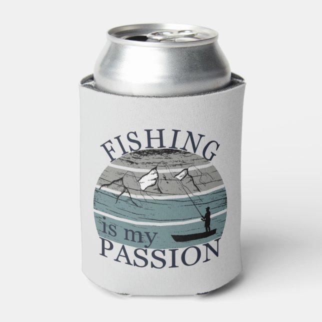 Funny fishing saying can cooler (Can Front)