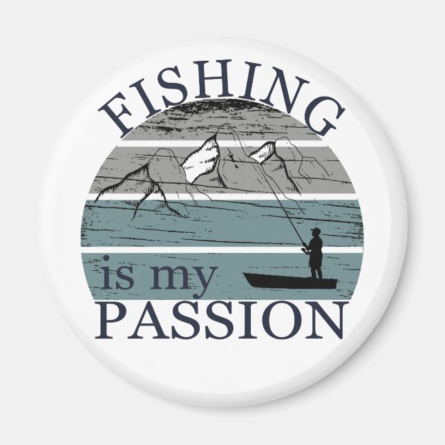 Funny fishing saying magnet (Front)