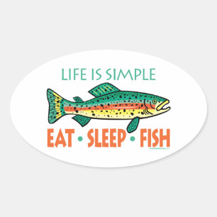 Funny Fishing Saying Oval Sticker