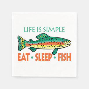 Funny Fishing Saying Paper Napkins
