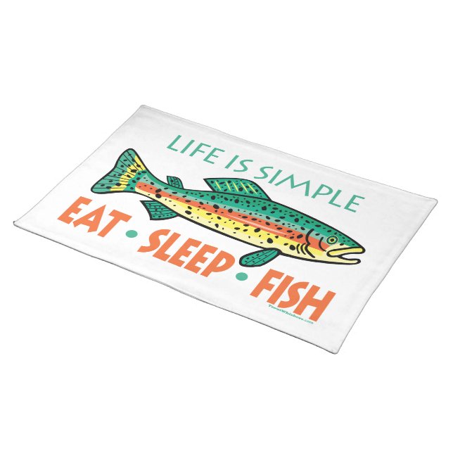 Funny Fishing Saying Placemat (On Table)