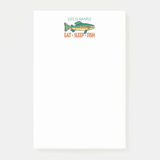 Funny Fishing Saying Post-it Notes (Front)