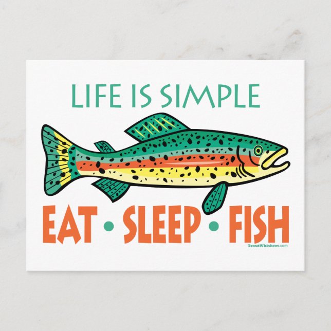 Funny Fishing Saying Postcard (Front)