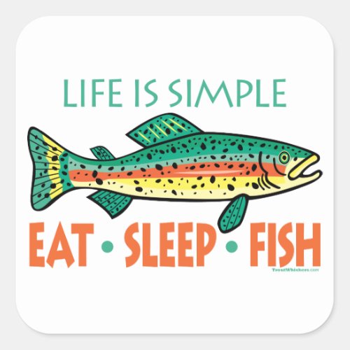 Funny Fishing Saying Square Sticker