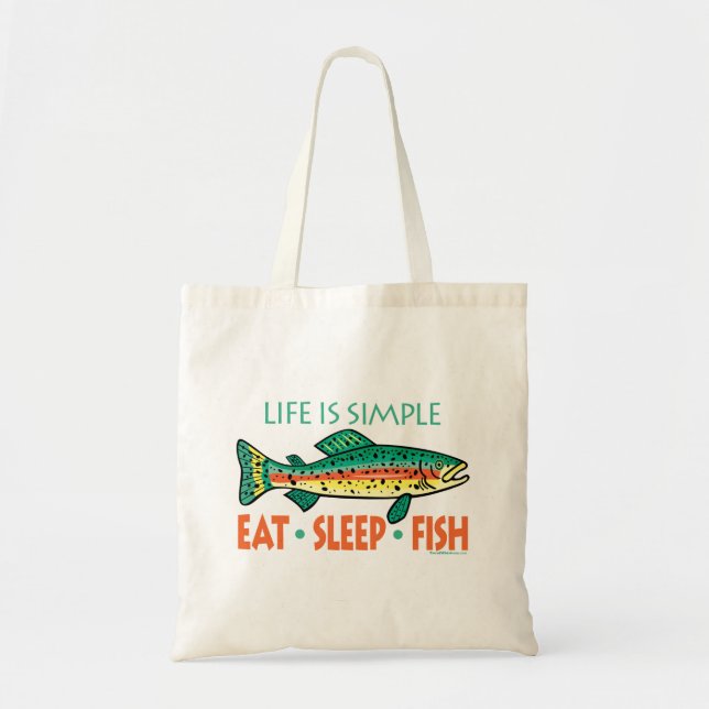Funny Fishing Saying Tote Bag (Front)