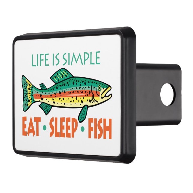 Funny Fishing Saying Tow Hitch Cover (Left)