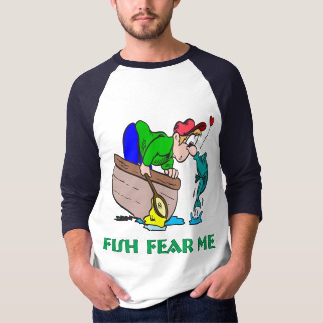 Funny Fishing Shirt Fishing Humor Fishing Fear (Front)