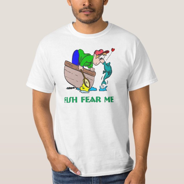Funny Fishing Shirt Fishing Humor Fishing Fear (Front)