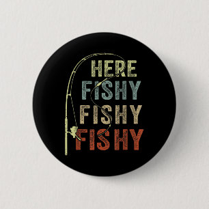 Funny Fishing-shirt Here-fishy B Dad Women Kids To Button