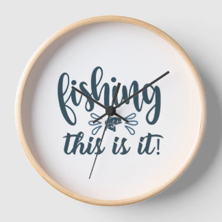 Funny Fishing Shirt with slogan Clock