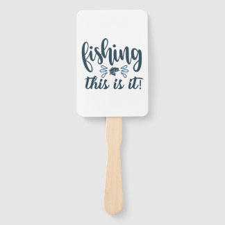 Funny Fishing Shirt with slogan Hand Fan